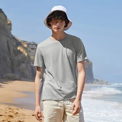 Semir Summer Cotton T Shirts Men 2024 Simple O Neck Stretch Solid New Tops Clothing Casual Tshirt Man Streetwear Cool Tee Shirts