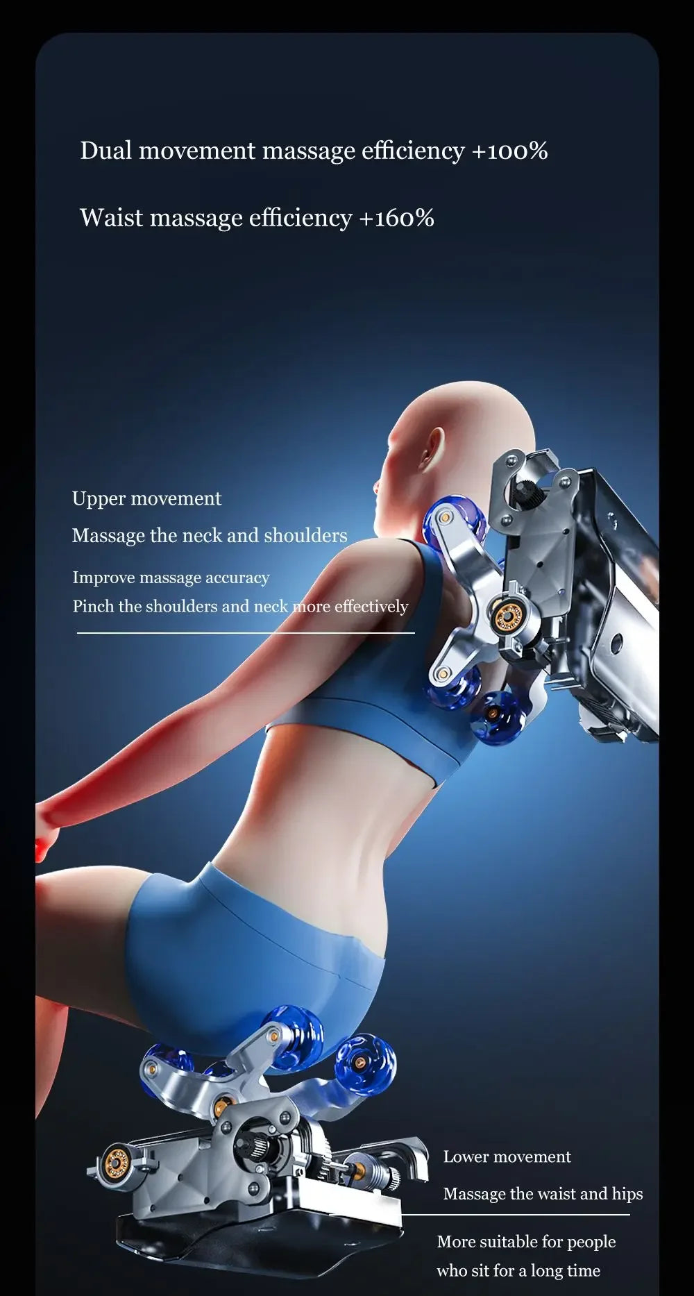 Full Body 4D+4D Massage Chair Intelligent Health Detection Massage Recline Chairs Zero Gravity Heating Stretch Massage Chair