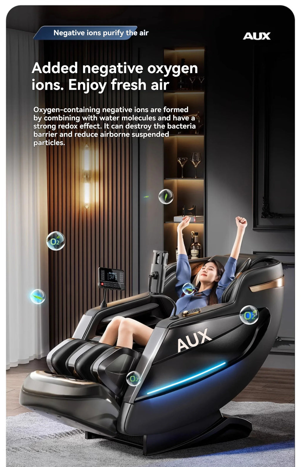 Dual-Core 6D+6D Massage Chair Full Body Zero Gravity Massage Recliner Chairs with Heating Deep Stretch Relaxation Massage Chair