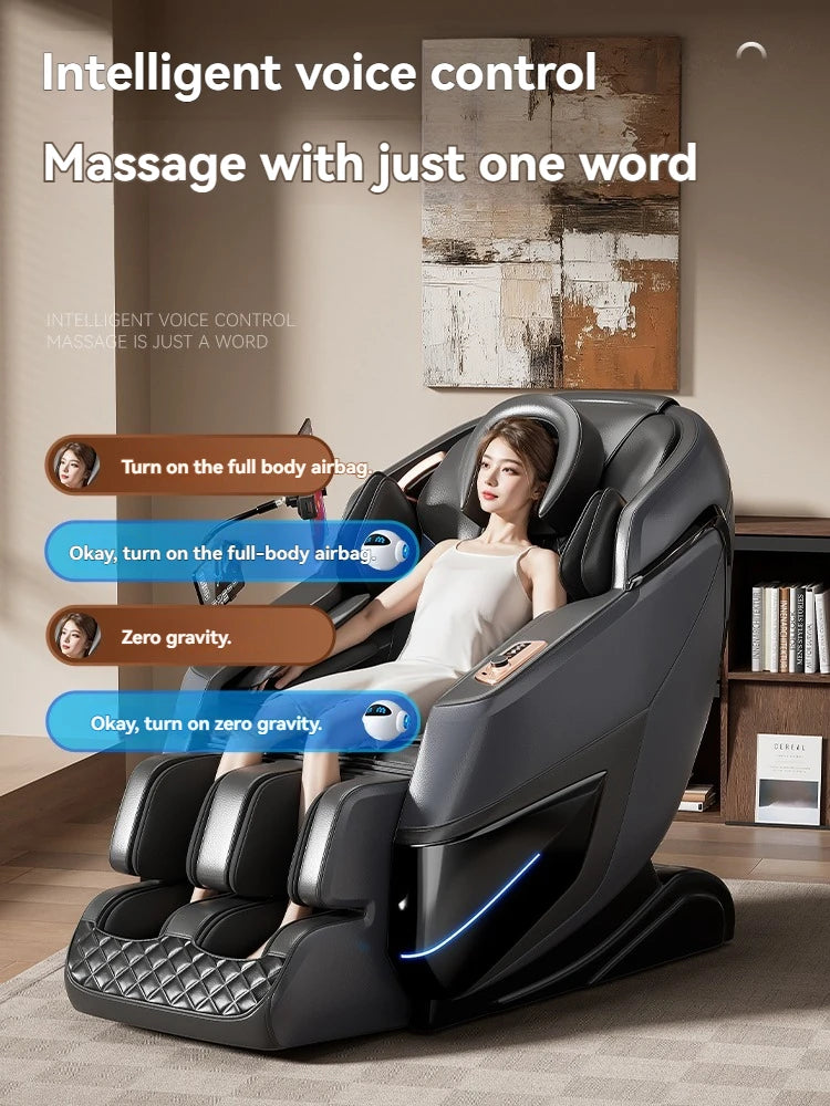 2025 4D Smart Massage Chair Full Body With Scan Body, Yoga Stretch,Foot Roller, Heated Zero Gravity Sl-Track Massage Chairs