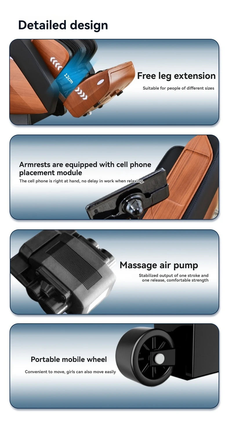 Professional Massage Recliner Chairs Full Body Zero Gravity Exact 4D Sl-Track Auto Shiatsu Massage Chair With Heat Body Scan