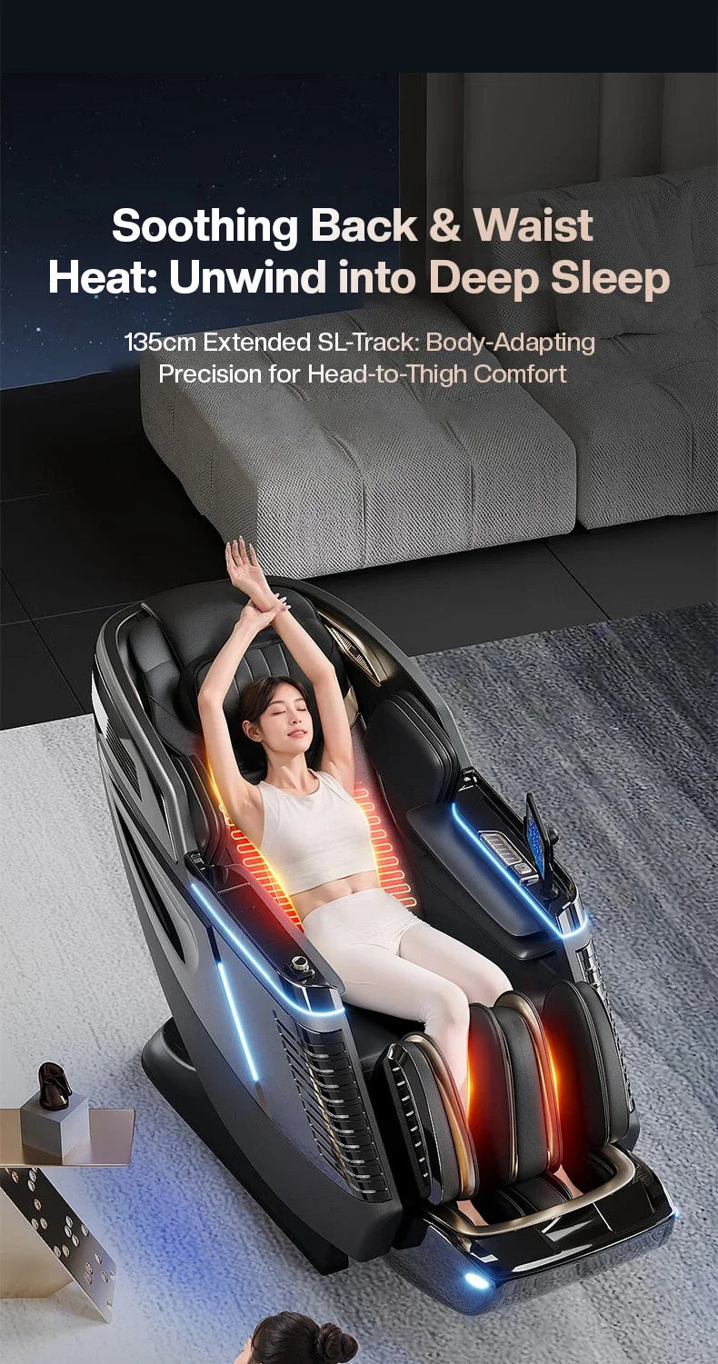 HealthCare 4D+3D Massage Chairs Full Body 20 Modes Zero Gravity SL-Track Shiatsu Massage Chair with Heat, Body Scan Deep Stretch