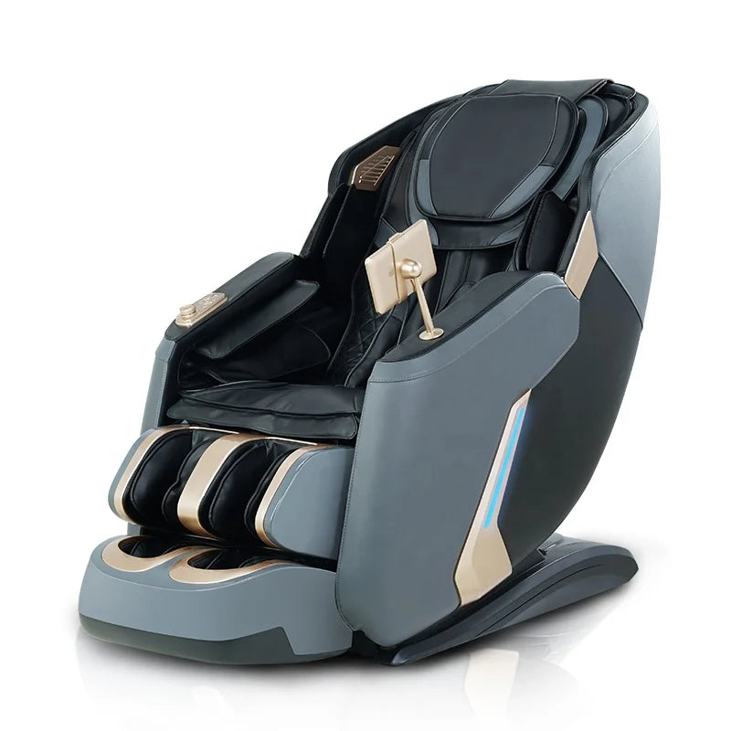 2025 High Quality Full Body Massage Chair Wireless Charging PU Leather Kneading Tapping Airbag Press 3D Manipulator Sl Rail