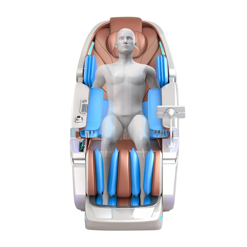 New Hot-selling Airbags Zero-gravity  Luxury Cabin Intelligence Bluetooth Music Pu Leather at Home Full Body 4D Massage Chair