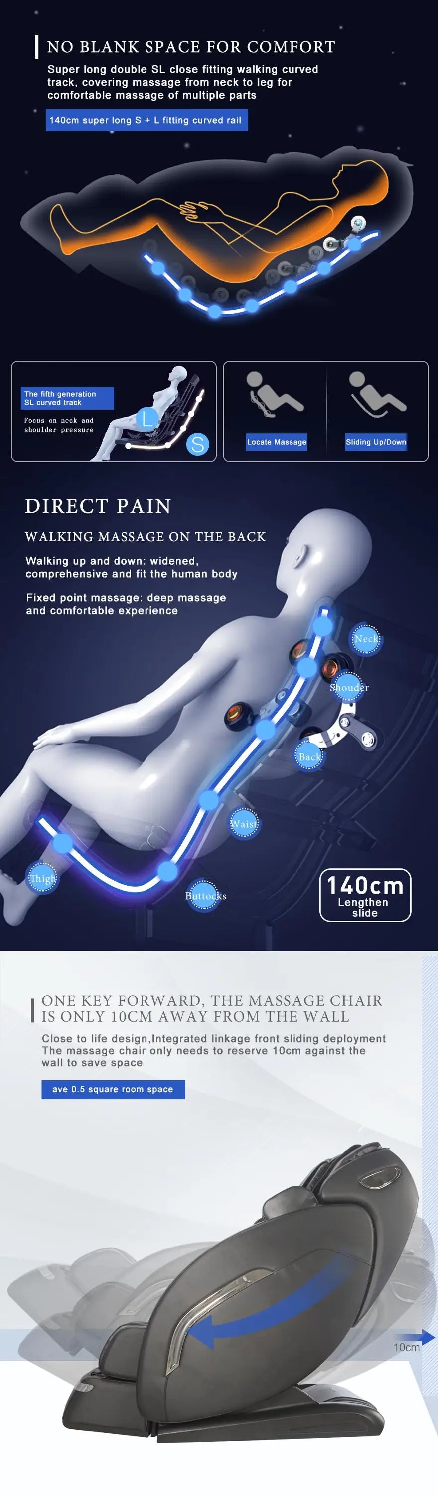 4D Massage Chair, Full Body Shiatsu Massage Recliner Chairs with Extendable, Zero Gravity SL Track Deep Stretch AI Voice Control