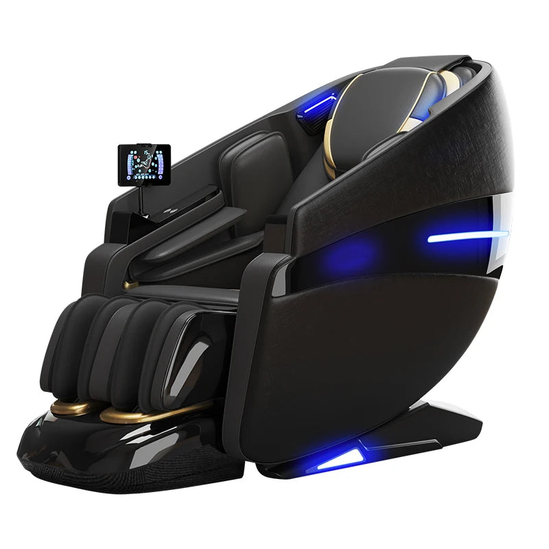 Portable Shiatsu Massage Chair Zero Gravity Feature Full Body Leather Heating Electric Spa Cushion Foldable Airbags for Neck