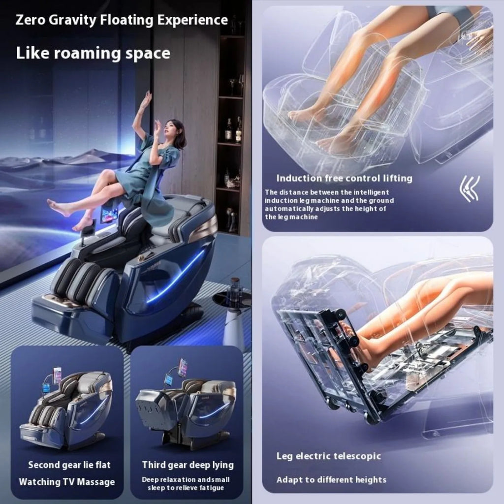 3-year warranty Electric Massage Chair Intelligent Voice Control Kneading 6D+6D Dual Core Full Body Airbag Home 3D Thai Stretch