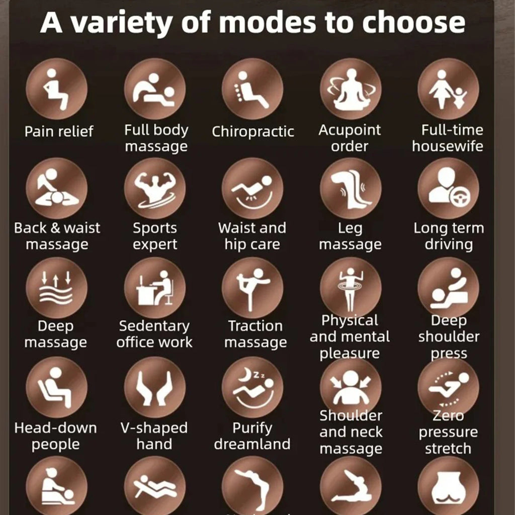 3-year warranty Electric Massage Chair Intelligent Voice Control Kneading 6D+6D Dual Core Full Body Airbag Home 3D Thai Stretch