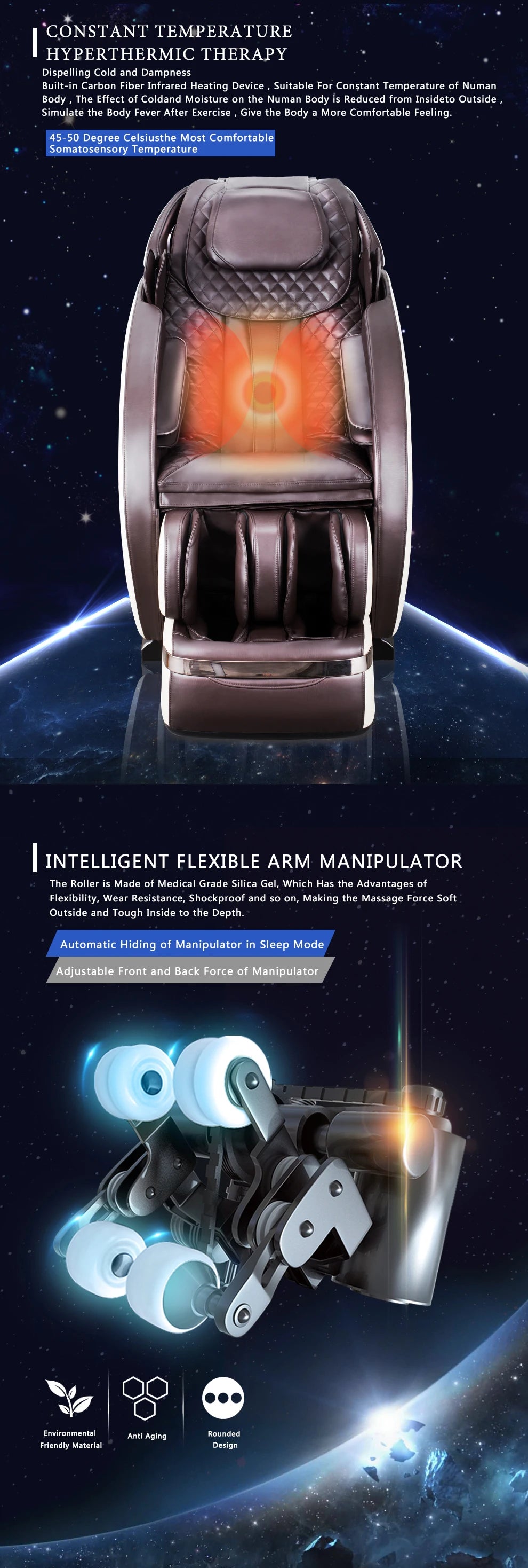4D Massage Chair, Full Body Shiatsu Massage Recliner Chairs with Extendable, Zero Gravity SL Track Deep Stretch AI Voice Control