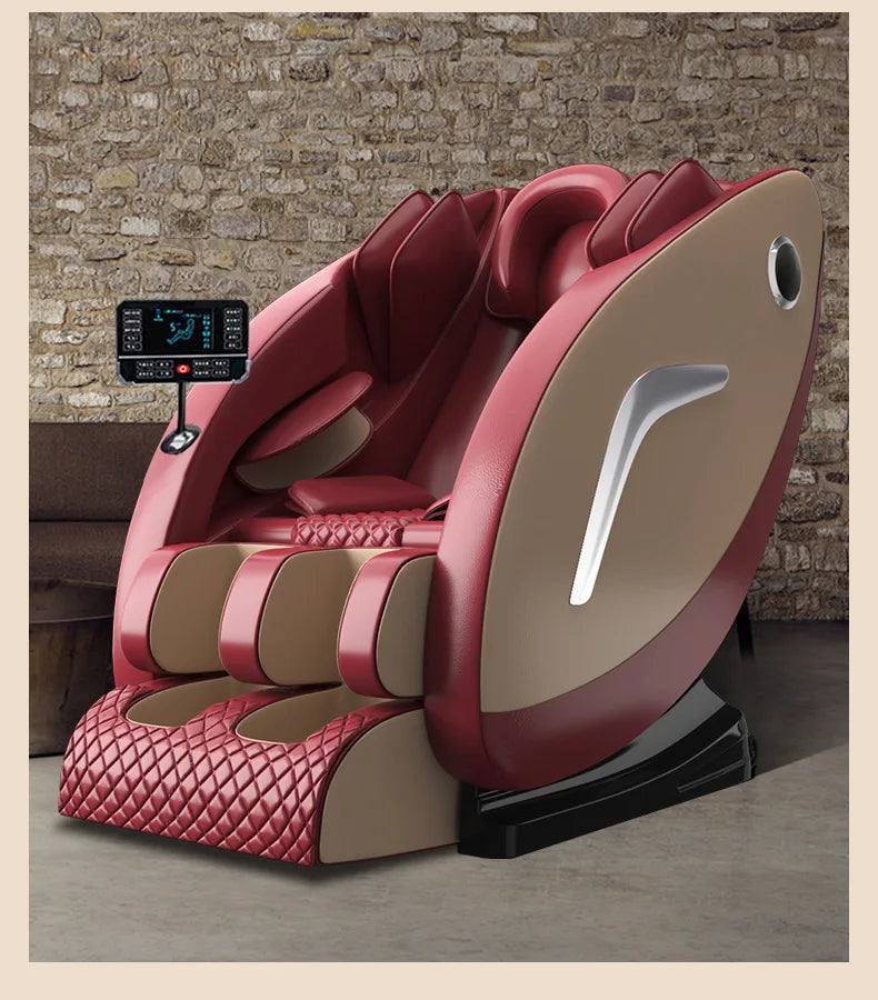 8D Fixed Point Massage Chair Full Body Zero Gravity Massage Recliner Chairs with Body Scan, Foot Rollers, 20 Modes, Deep Stretch