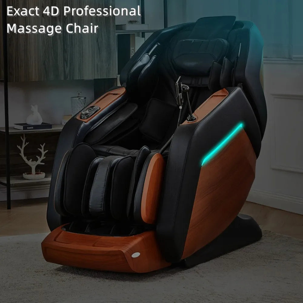 Professional Massage Recliner Chairs Full Body Zero Gravity Exact 4D Sl-Track Auto Shiatsu Massage Chair With Heat Body Scan