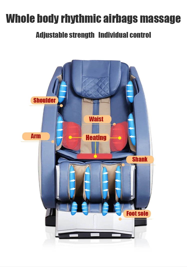 Ergonomic Smart Massage Chair Double Track Thigh Knead In-Home Massage for Body Manufactured by Office Chair Experts