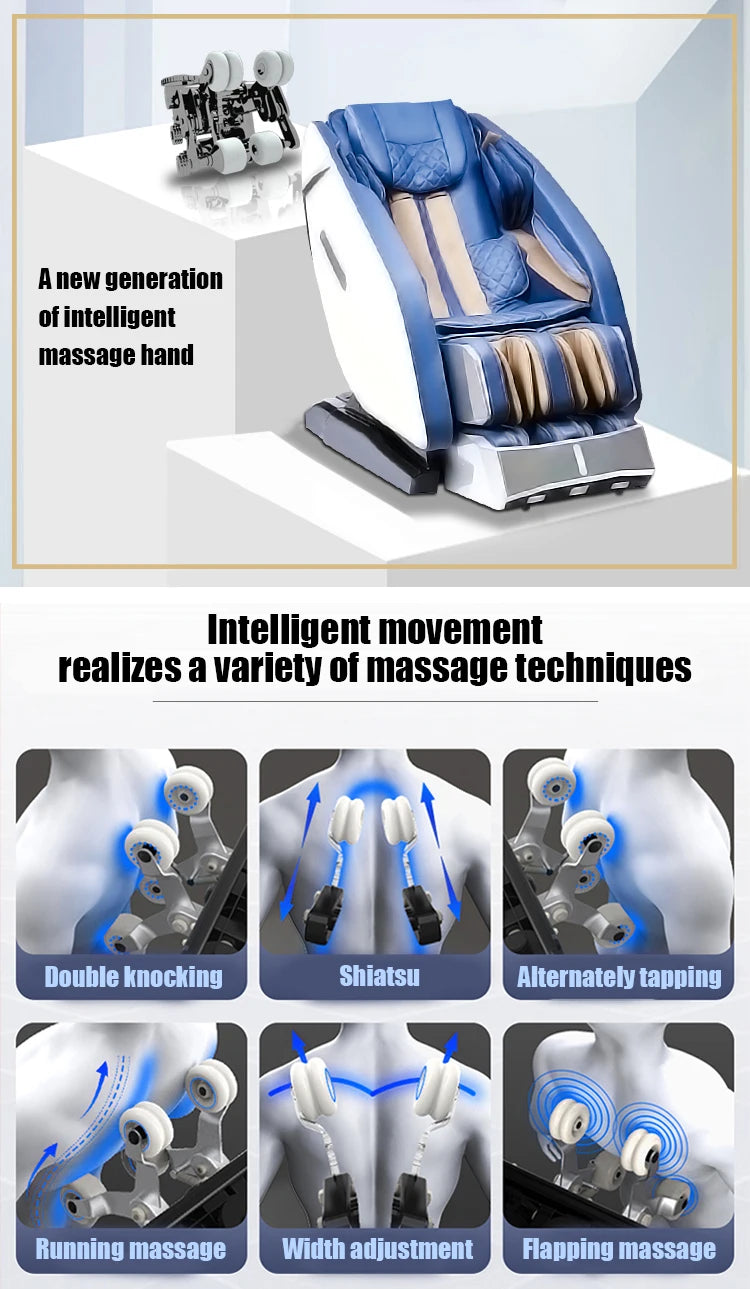 Ergonomic Smart Massage Chair Double Track Thigh Knead In-Home Massage for Body Manufactured by Office Chair Experts