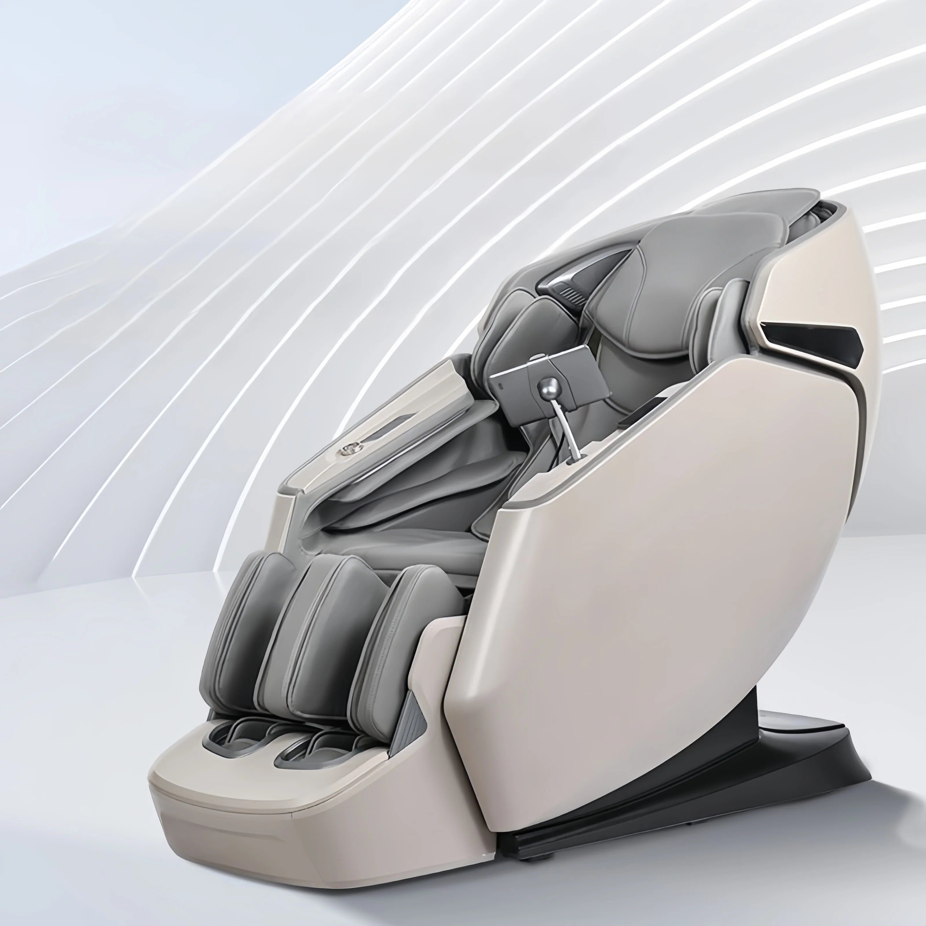 Luxury 4D-Plus SL Track Full-Body Zero-Gravity Massage Chair with Heated Nanocarbon Back Shoulder Foot Airbags Shiatsu Recliner