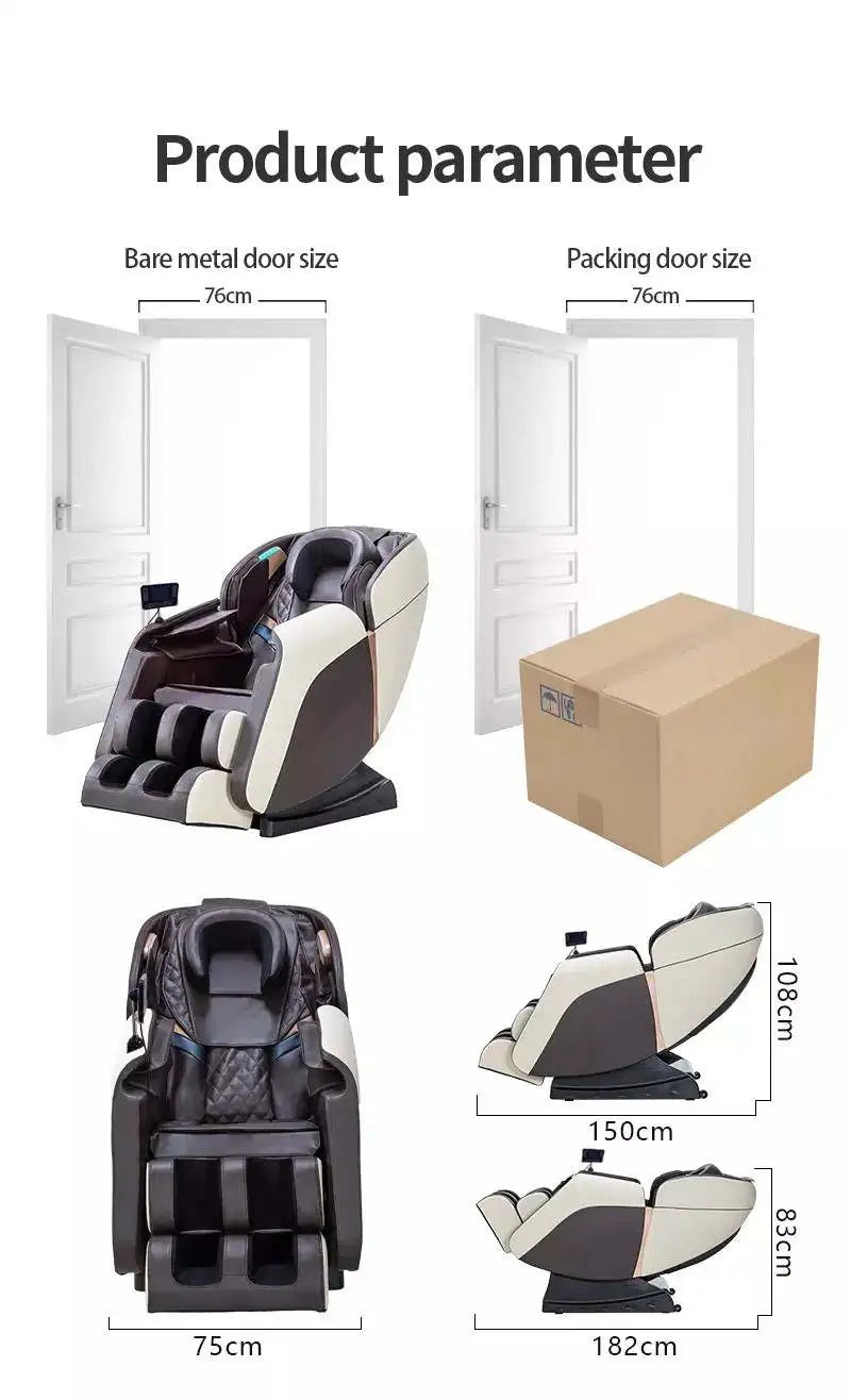 Zero Gravity 4D Massager Chair with Stretching, Tapping, Heating Back and Foot Full Body Massage Chair