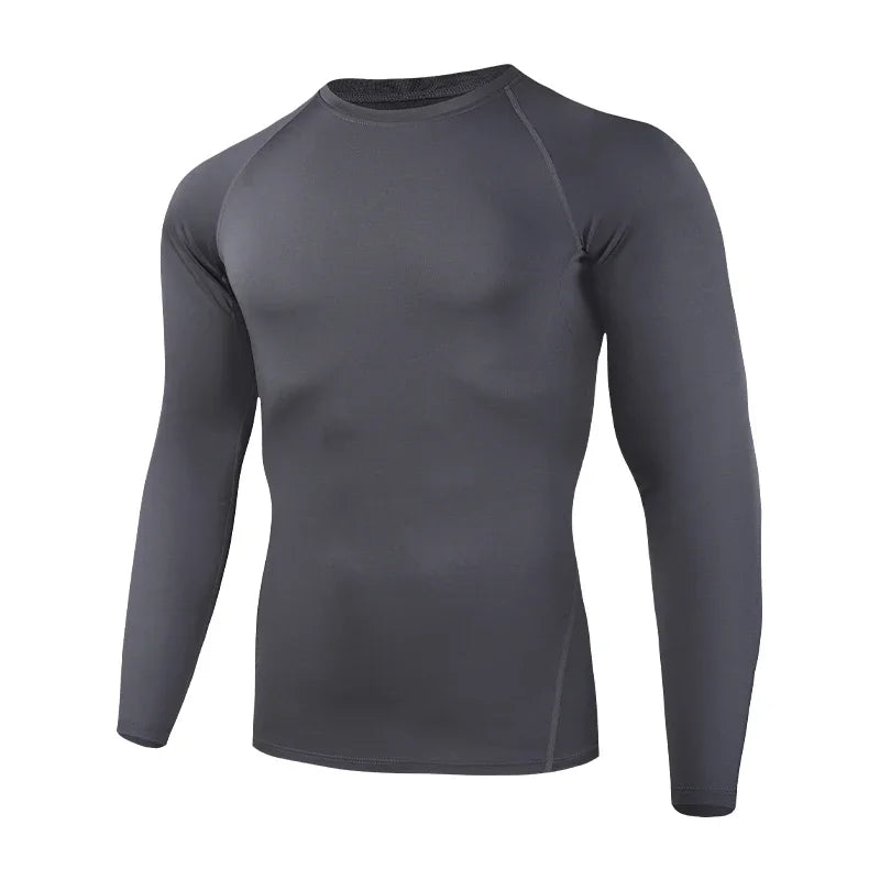 Long-sleeved basketball tight-fitting men's base sportswear, quick-drying, breathable, running, fitness and body shaping