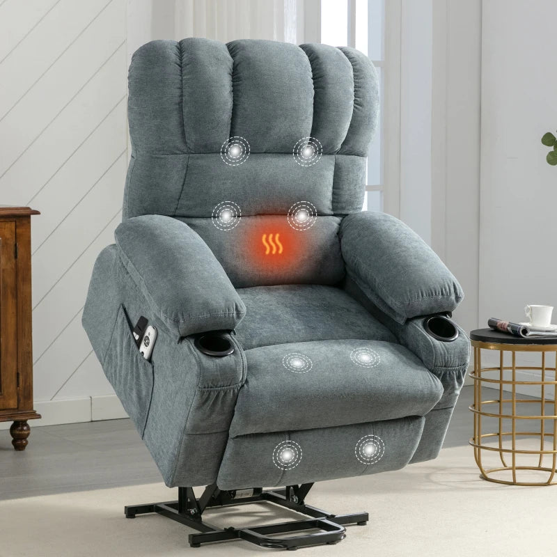 Power Electric massage lift lounge chair, suitable for the elderly, with heating and vibration functions, with USB, can be used