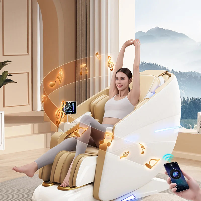 Portable Shiatsu Massage Chair Zero Gravity Feature Full Body Leather Heating Electric Spa Cushion Foldable Airbags for Neck