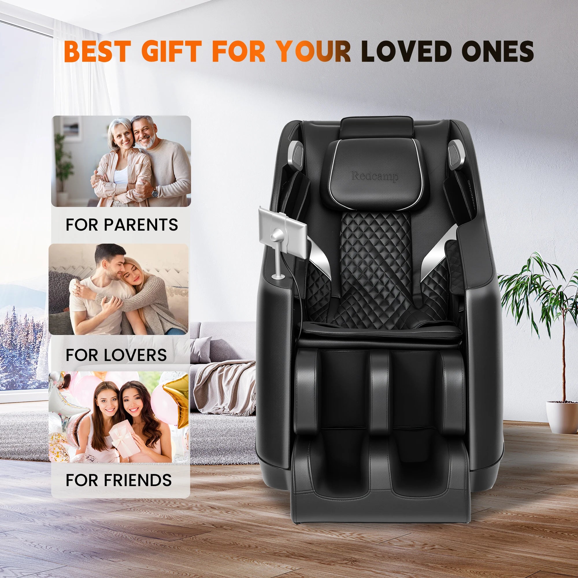 4D Zero Gravity Massage Chair, Full Body Massage Recliner Chair with Heat, Foot Massage, Airbags, Bluetooth and Control Screen