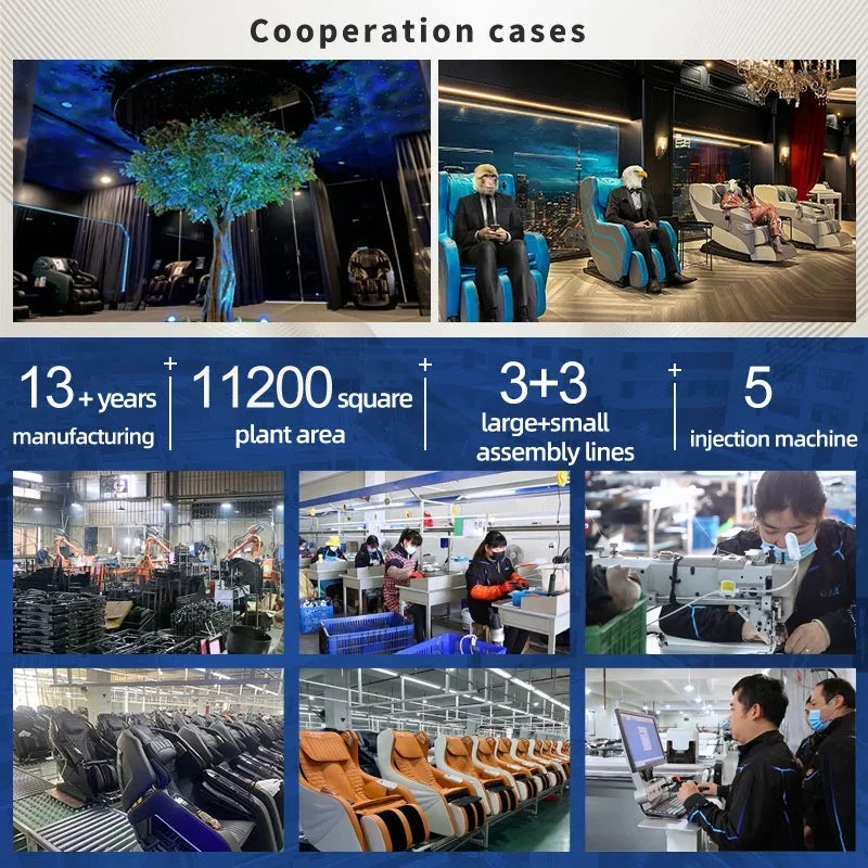 Electric 4D Massage Chair Dual Core Thai Stretch 2025 Shiatsu Zero Gravity Double Mechanism Chair for Massage Chair