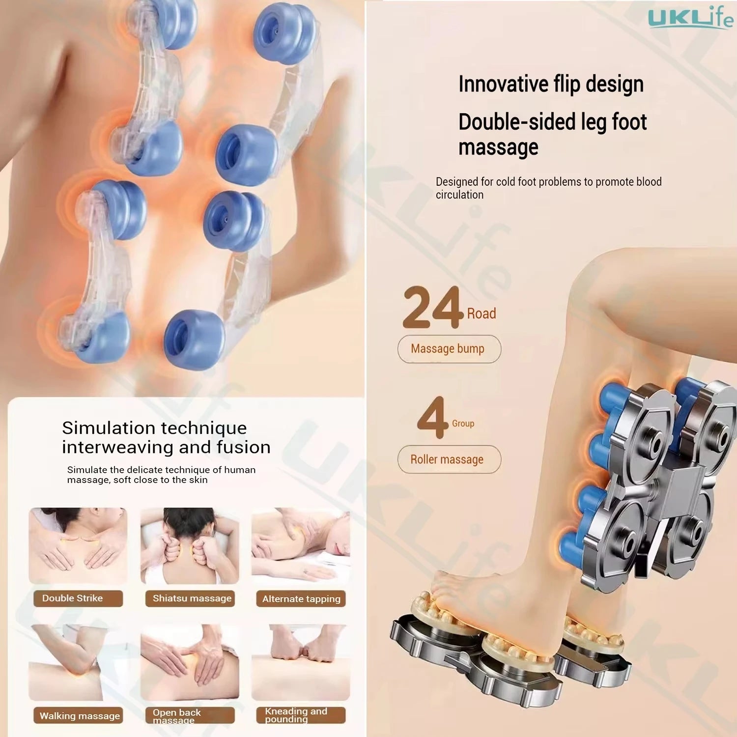 Electric Massage Sofa Recliner｜Full Body AI Massage Chair with Waist & Leg Relaxation｜Compact Ergonomic Design for Home Office