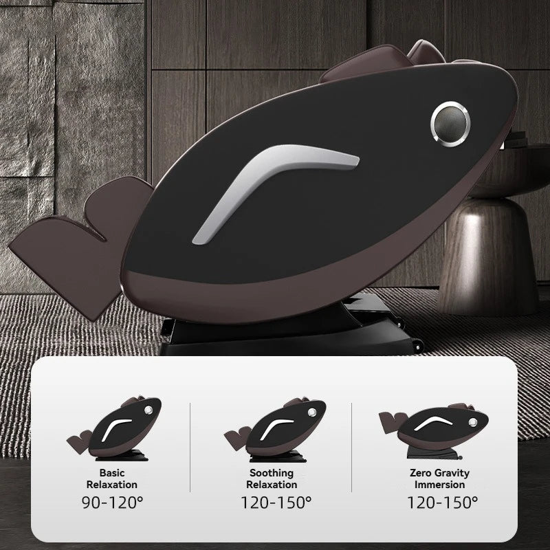 8D Fixed Point Massage Chair Full Body Zero Gravity Massage Recliner Chairs with Body Scan, Foot Rollers, 20 Modes, Deep Stretch