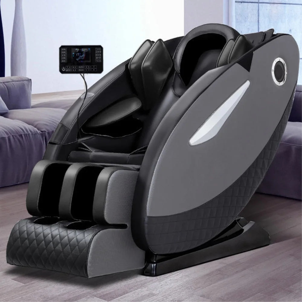 8D Fixed Point Massage Chair Full Body Zero Gravity Massage Recliner Chairs with Body Scan, Foot Rollers, 20 Modes, Deep Stretch