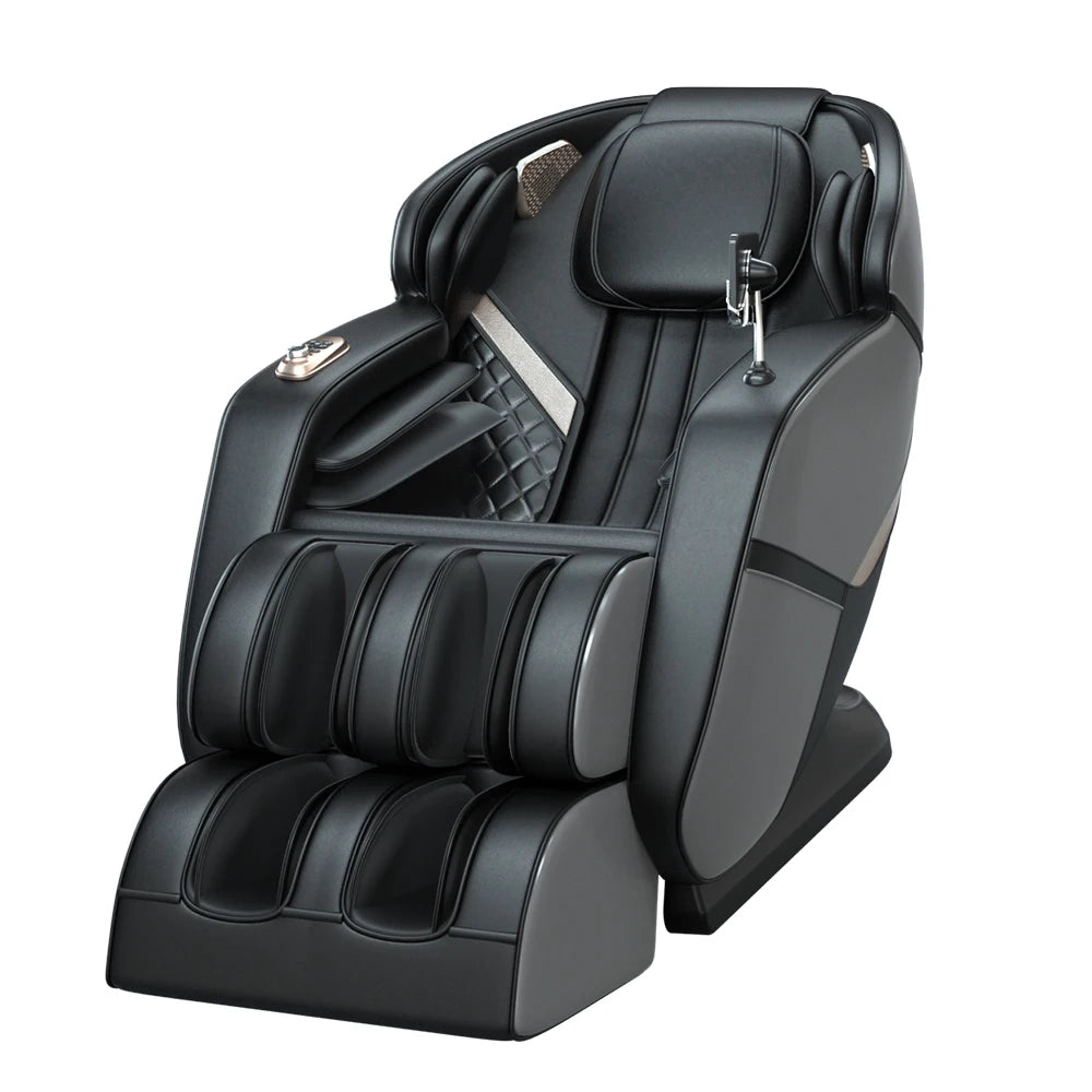 Zero-Gravity Massage Chair Full Body Chair  with Heating Kneading Massager Chair with Bluetooth Airbags Foot Rollers Grey