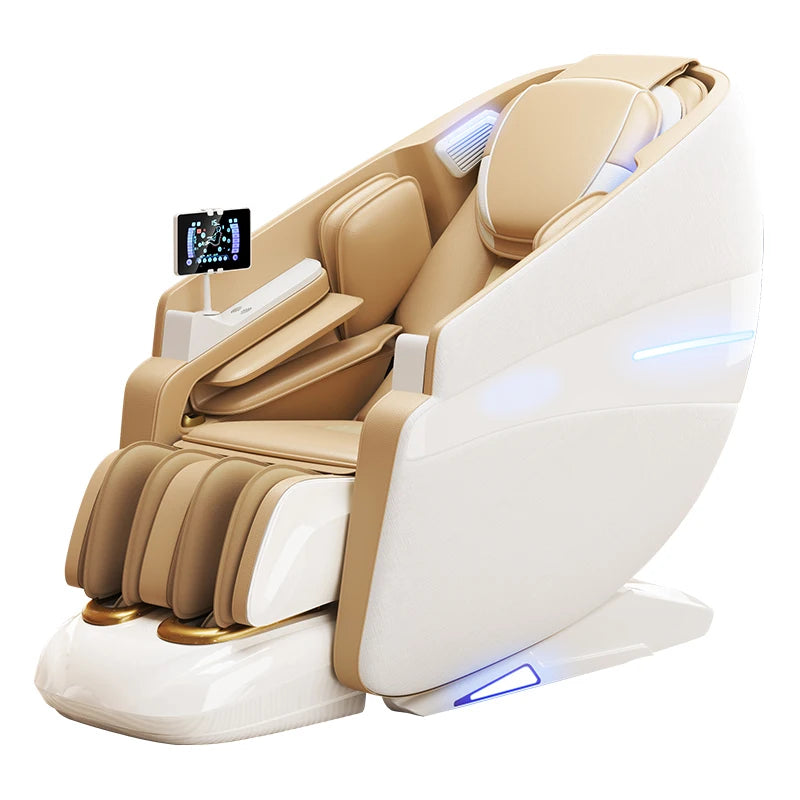 Portable Shiatsu Massage Chair Zero Gravity Feature Full Body Leather Heating Electric Spa Cushion Foldable Airbags for Neck