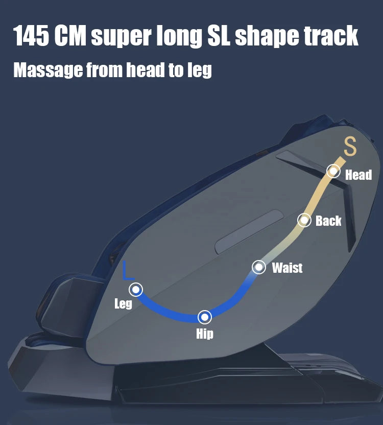 Ergonomic Smart Massage Chair Double Track Thigh Knead In-Home Massage for Body Manufactured by Office Chair Experts