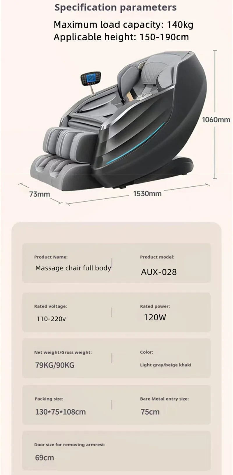 Smart Massage Chair Full Body Zero Gravity Sl-Track Shiatsu Massage Recliner Chair With Heated Deep Stretch Relax Massage Chairs